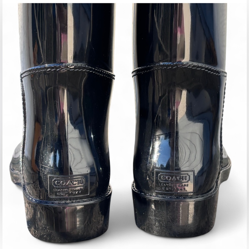 COACH TALIA RUBBER RAIN BOOTS - Picture 4 of 7